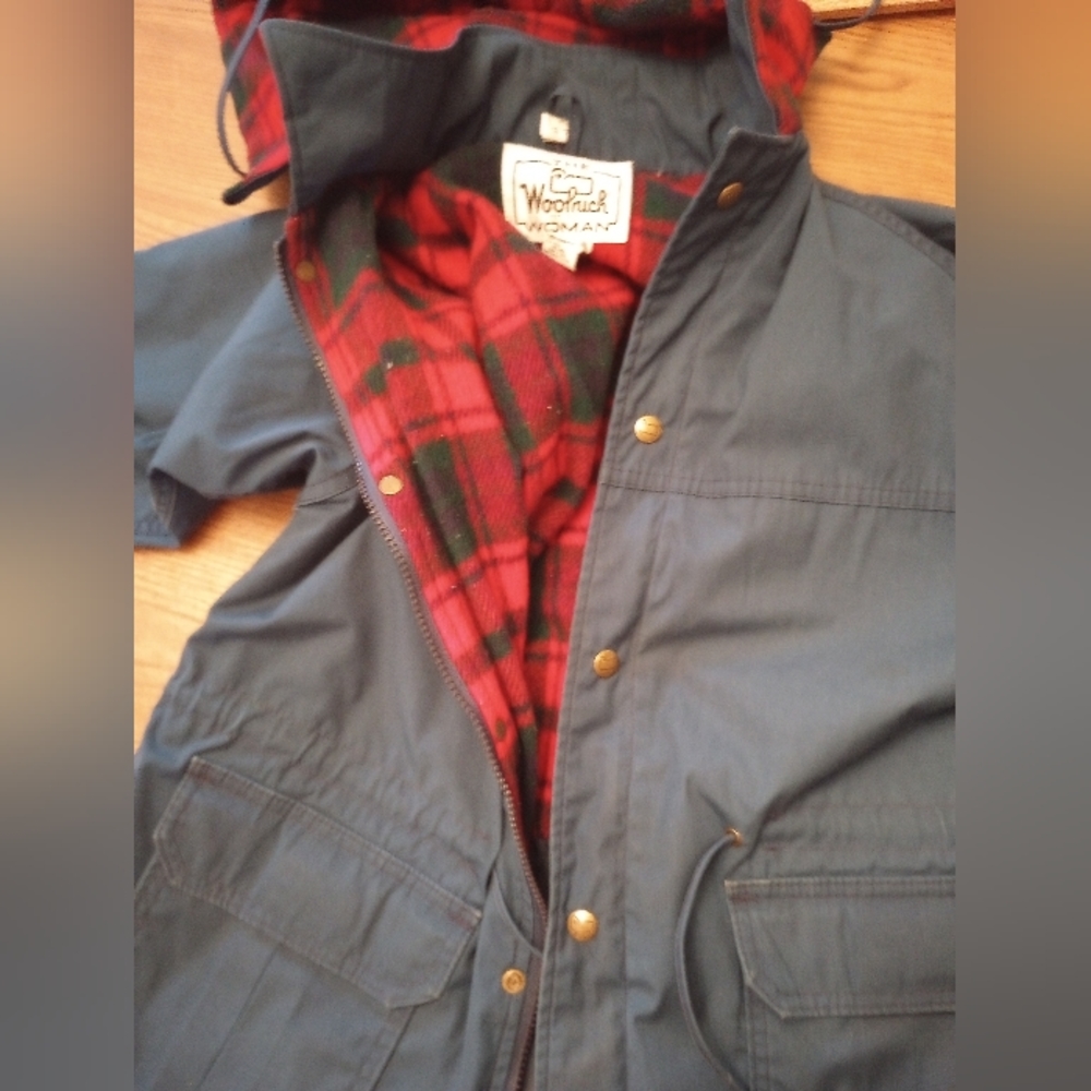 Made in USA Woolrich women's vintage flannel-lined coat L